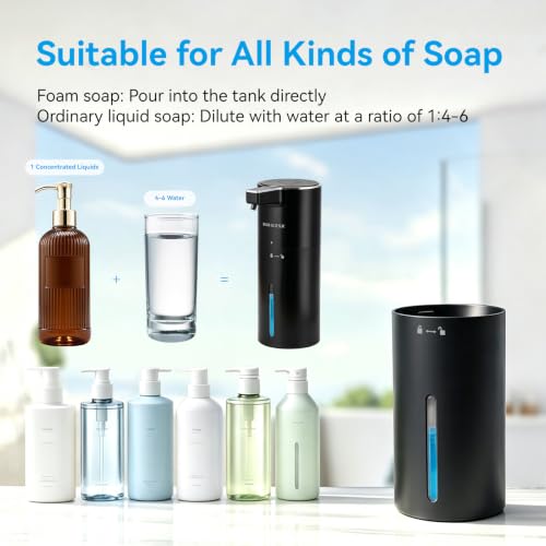 Touchless Automatic Electric Liquid Soap Dispenser 2 Pack - color: Black 2pack, size: Liquid