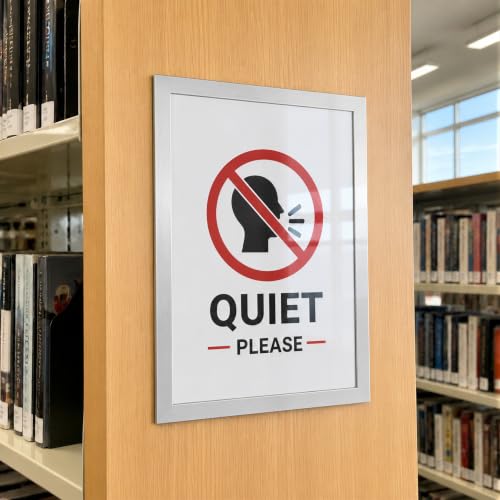 Acrylic Sign Holder 8.5 x 11 Wall Mount, Magnetic Sign Holder Silver - color: Silver, size: 20 Pack 8.5" x 11"