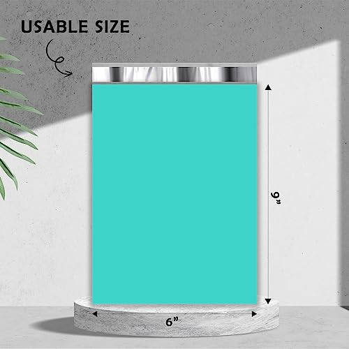 Yens Poly Mailers 6x9 200 Pack Teal Self-Seal Shipping Envelopes M1 - color: Teal, size: 6x9