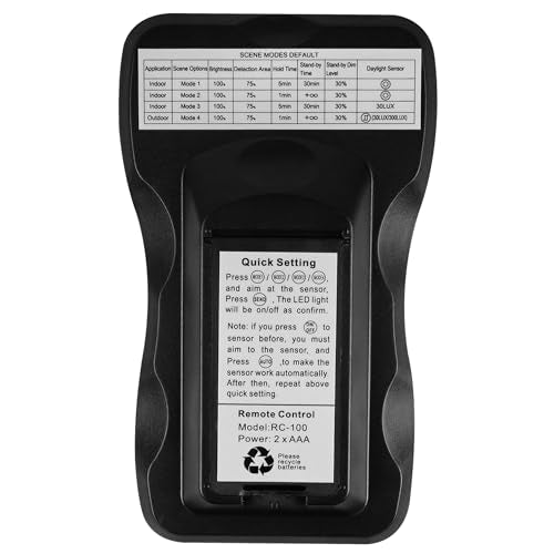 RC-100 Remote Control Programmer for Microwave or PIR Sensor, RC-100 Motion Sensor Programmer for LED Linear High Bay & Parking Lot Lights, Compatible with Sharkward ANT-5-4 ANT-6-4, 1 Pack - style: Sensor Remote Controller RC-100 /1-Pack