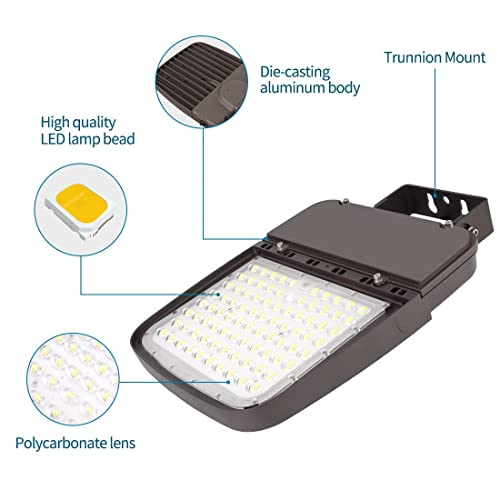 LED Parking Lot Light 240W/200W/150W Adjustable with Dusk to Dawn