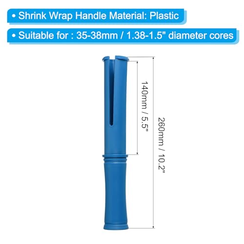 PATIKIL 10inch Shrink Wrap Handle, 2 pcs Stretch Wrap Dispenser Stretch Film Dispenser Small Hand Dispenser Saver for 1.5 inch Core Furniture Wrapping Moving Packing Warehouses, Blue - color: Blue