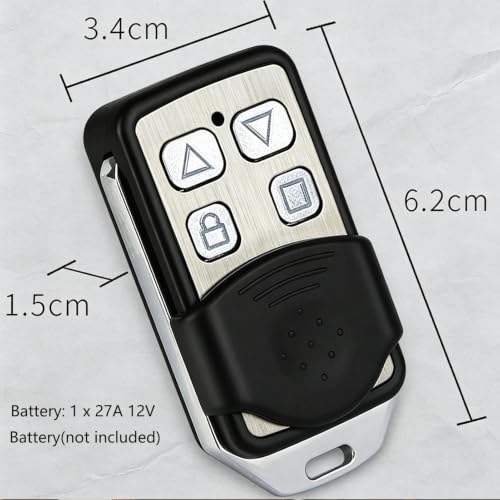 Automatic Door Remote Control, Learning Code Compact Gate Openers Light Garage Door Opener Remote for Garage Swing Gate Sliding Entry Doors