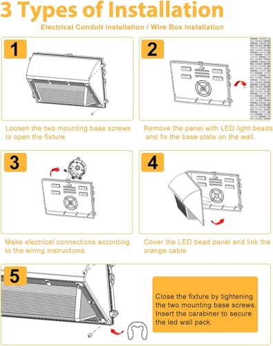 LED Wall Pack Light 120W 15600LM with Dusk to Dawn Photocell, 2 Pack - size: 120W 2 Pack
