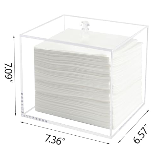 Weiai Disposable Face Towel Holder Container Acrylic Box for Clean Towels Clear - color: Clear