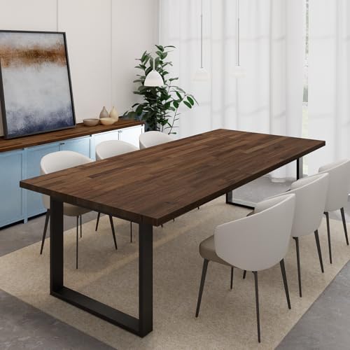 Howizz 72 x 30 in. Solid Wood Table Top, Dark Walnut Stained Acacia Desktop for Standing Desk/Office Tabletop/Countertop, 1in. Thick - color: 2 - Dark Walnut, size: 72"L x 30"W x 1"Th