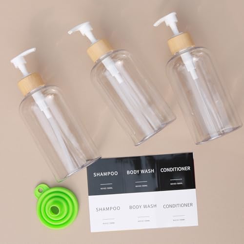 Shampoo and Conditioner Dispenser for Bathroom, Shower Soap Bottles Clear - color: Clear