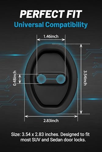 4 PCS Car Door Latch Guard, Silicone Car Door Latch Covers, Black - color: Black