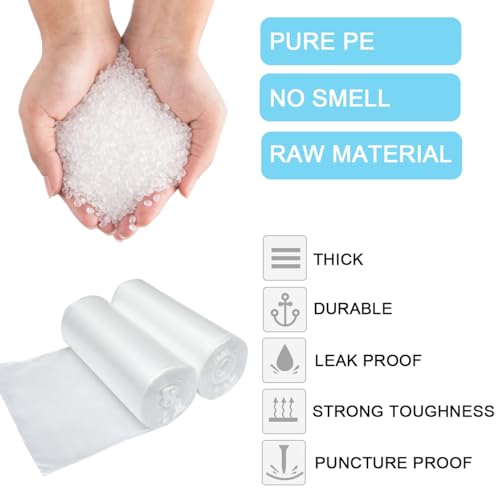 2 Gallon Small Plastic Trash Bags, 7.5 Liters Wastebasket Liners 100 Count - style: Trash bags