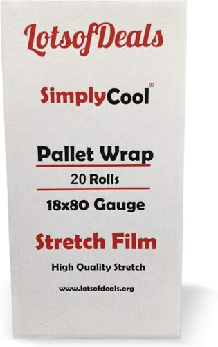 Simply Cool 20 Pack Stretch Wrap 18 Inch 80 Gauge Shrink Wrap - color: Clear, size: 20 Pack