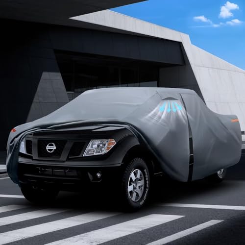 Ford Ranger/Ranger XLT Truck Cover Custom Fit 2019-2026 Super Cab/Crew Cab Short Bed (4.9'-6') with Door Zipper, 10 Layers Pickup Truck Cover Waterproof All Weather, Car Tarp for Wind Sun Protection. - size: Custom Fit Ford Ranger Super/Crew Cab SB
