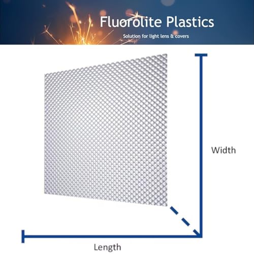 Fluorolite Plastics Clear Acrylic Prismatic fluorescent Lighting LED Panels 15 Pack 22.5"x46.5" | 0.100" Thick Fluorescent Light Covers for Ceiling Lights, Classroom light covers for Drop Ceiling - size: 22.5" x 46.5"