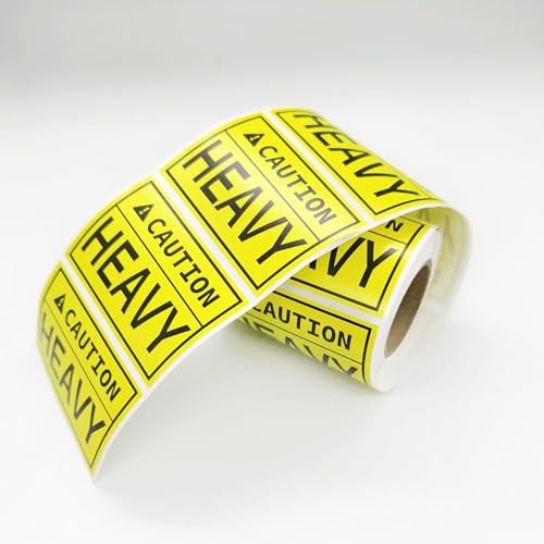 Caution Heavy Sticker Shipping Pallet Labels (300 Pcs)