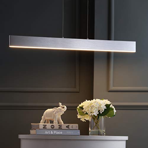 JONATHAN Y Draper 1-Light LED Linear Pendant 40", Brushed Aluminum - color: Brushed Aluminum, size: 40"