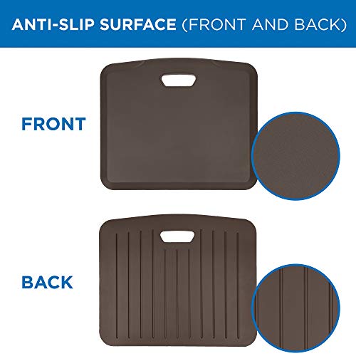 Mount-It! Standing Desk Floor Mat, 18x22, Brown - color: Brown