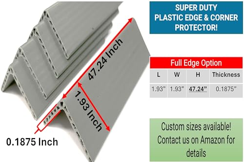 Pallet Edge Protectors, 1.93 x 1.93 x 47.24 in, 50 Pack - size: 1.93''W x 47.24'' L