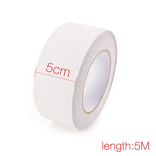2" x 16' Roll Rubberized Anti Slip Safety Tape Non Skid Stair Step Grip Boat (White) - color: White