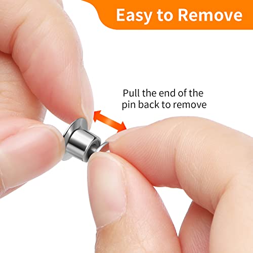 Ceryvop 30 PCS Locking Pin Backs Keepers Clasp, Metal Pin Locks Back