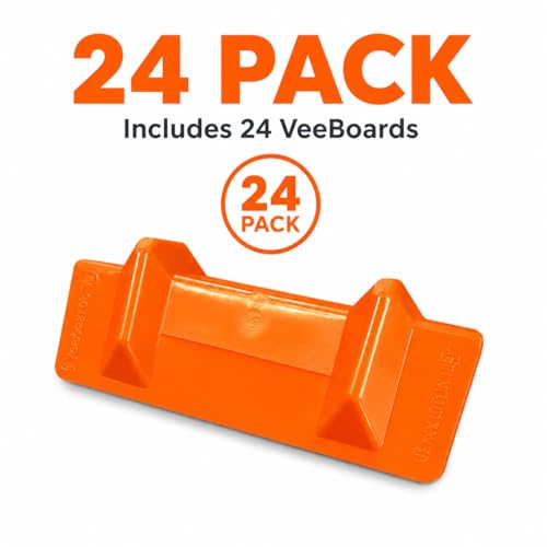 Edge Protectors Flatbed – Corner Protectors for Cargo Loads with Ratchet Strap Channel, Heavy Duty Plastic V Boards, Pallet Edge Protectors Made in USA (24 Pack, Orange, 4" x 11" x 4") - color: Orange, size: 4" x 11" x 4"
