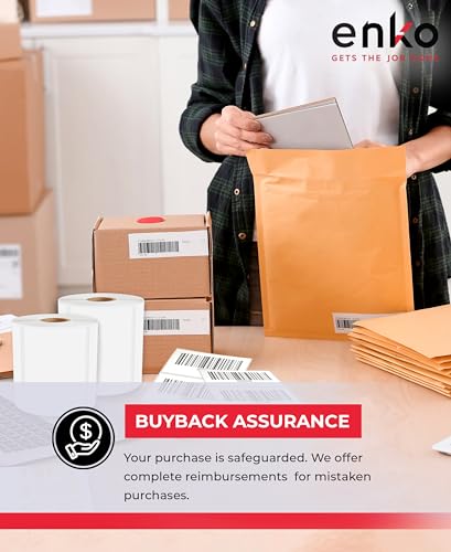 enKo 4 x 3 in 12 Rolls | 6000 Direct Thermal Address and Shipping Labels - size: 12 Rolls - 6,000 Labels