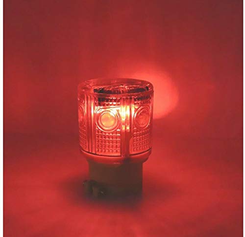 Solar Strobe Warning Light, with Strong Magnetic Base High Bright LED Flashing 360° Wireless Control Automatically Turn On Waterproof IP65 for Construction, Traffic, Factory, Safety Sign (White) - color: White