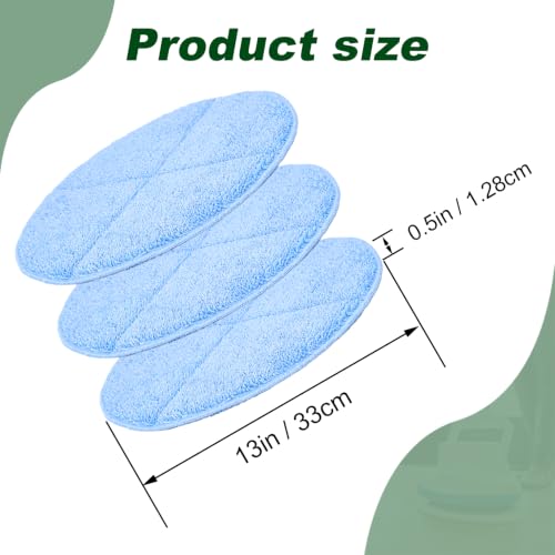 Commercial 13 Inch Floor Machines Pads Compatible with Oreck Orbiter Floor Machine: 3 Packs Microfiber Carpet Bonnet Floor Buffer Pads - color: 13 Inch-3 Pack-blue