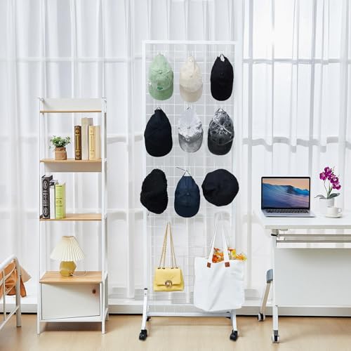 Blulu 4 Pcs 2' x 6' Grid Wall Panels with T-Base, Freestanding Gridwall Rack for Vendor Events, Craft Shows, Retail Booths, Sports Jersey, T-Shirt and Merchandise Display (White) - color: White