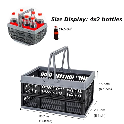 ZHJINGYU crates for storage,black plastic baskets for organizing Shopping - color: Black, size: 11.9"x8"x6.1"