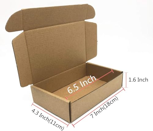 Small Shipping Boxes 7 x 4.3 x 1.6 Inch Cardboard Packaging Box 25 Pack