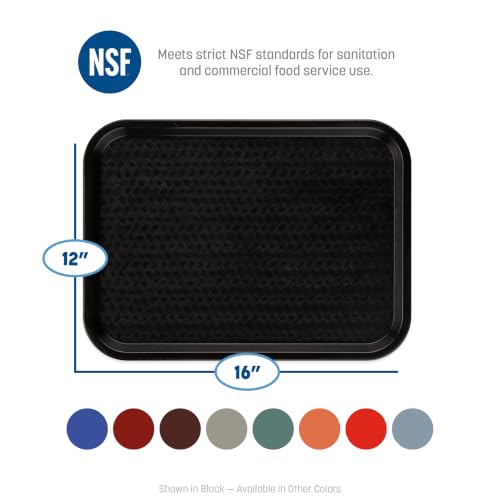 Carlisle FoodService Products CT121669 Café Standard Cafeteria / Fast Food Tray, 12" x 16", Chocolate - color: Chocolate Brown, size: 0.7" x 0.5" x 0.3"