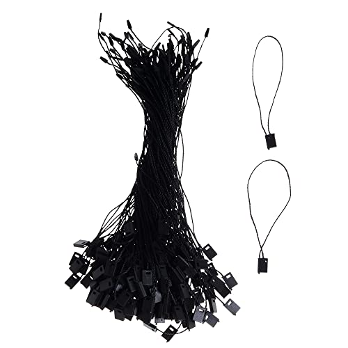 3000Pcs Hang Tag String, 7 Inch Black Nylon Snap Lock Pin Loop Plastic Tag Fastener Hook Ties Clothing Price Tag Rope - color: Black