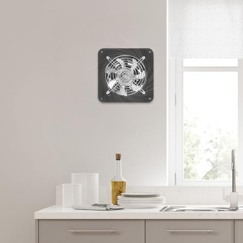 DNYSYSJ 6 Inch Through Wall Exhaust Fan High Airflow Fan, 110V 40W 2800 RPM Noise-free Mount Ventilation Extractor Axial Ductless Bathroom For Kitchen, Basements, Garage,black,6'' - color: black,6"