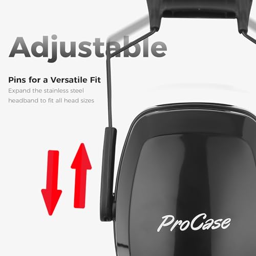 ProCase SNR33dB Noise Reduction Ear Muffs, Adult Hearing Protection - color: Blacka1