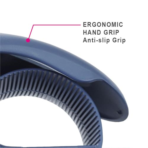 ABEL EVO Packing Tape Dispenser, Dark Blue, 2 Inch Wide Ergonomic Tape Gun for Packing Boxes, Shipping Moving Mailing Box Sealing Carton Packaging, Lightweight Hand-held Heavy Duty Tape Cutter - color: Dark Blue