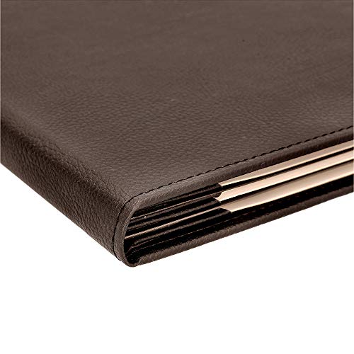 Menu Covers Made of Premium Faux Leather (10-Pack) - 8.5" X 11" - 6 Views - Brown - color: Brown, size: 6 Views