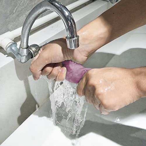 UMANI 12 Pack Microfiber Cleaning Cloths Reusable Textured Cleaning Rags - color: Purple