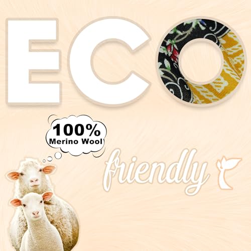 DANA XU 100% Merino Wool Extra Large Pashmina Shawl for Women - color: Yellow Floral Lattice