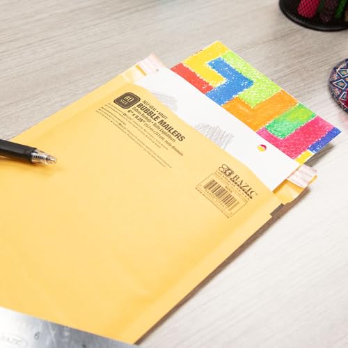 BAZIC Products #0 Self-Seal Bubble Mailer, 6 x 9.25 In - color: #0 (6" x 9.25"), size: 1-Pack