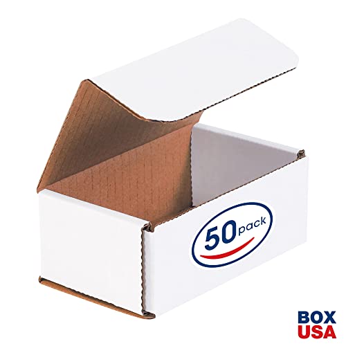 Box USA BM532 5"L x 3"W x 2"H, White (Pack of 50) - size: (018) 5" x 3" x 2", 50-Pack