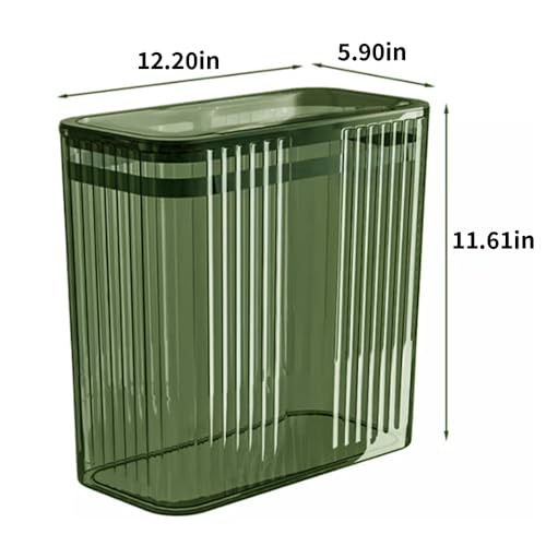 Bathroom Trash Cans with Lids, 3.5 Gallon (Green) - color: Green, style: Side Opening