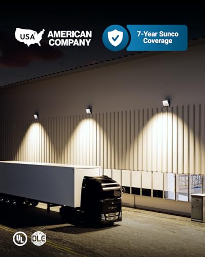 Sunco 6 Pack LED Wall Pack Lights, Dusk to Dawn, 120W, Dimmable - size: 6 Pack