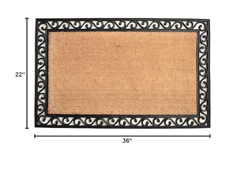 Calloway Mills 100062236NP Rembrandt Heavy-Duty 22" X 36" Over-Sized Doormat - size: 1'10" x 3' (Rectangular)