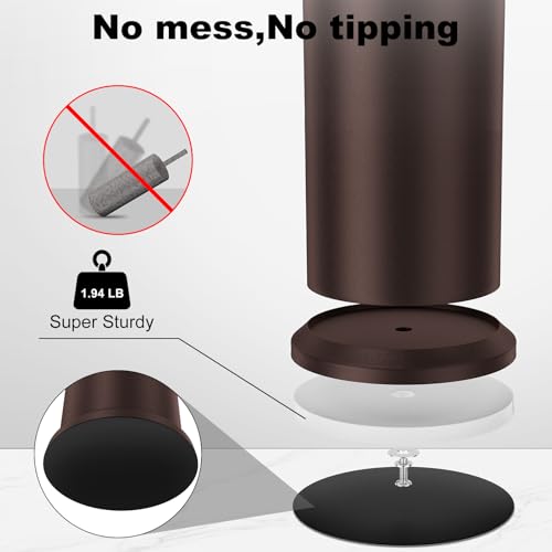 Bronze Toilet Brush and Holder,Extra Long Handled Toilet Brush for Bathroom,Stainless Steel Heavy Duty Toilet Bowl Brush,Removable Inner Bowl,Deep Cleaning Dense Bristles Cleaner Brush -Space Saving - color: Bronze