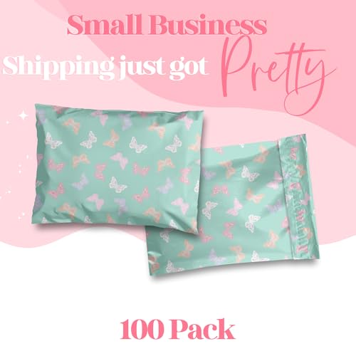 Pretty Package Store Poly Mailers 14.5x19, Butterfly, 100 Pack - color: Butterfly, size: 14.5x19