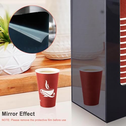 Coffee Cup Holder, Cup and Lid Organizer fits 5 to 16 oz Disposable Cups - color: Black, size: 3 Compartment