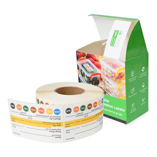 LLIKED 500 Dissolvable Food Labels 2"x3" for Food Rotation