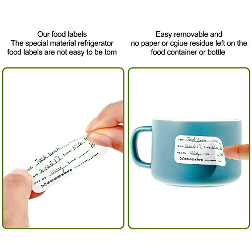 Outus 1500 Pcs Removable Food Labels for Restaurant Containers, 1 x 2 Inch