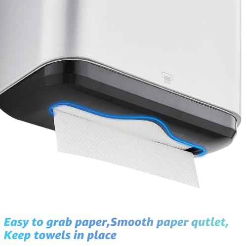 Multifold Paper Towel Dispenser Wall Mount, Silver - color: 5859-silver