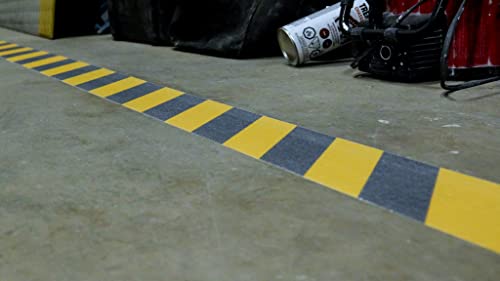 linconson 4 Inch x 35 Feet Anti Slip Grip Tape & Slip Resistant Stairs Tread/Step Non Slip Traction Adhesive Roll Commercial Grade Extreme Friction & Traction Indoor & Outdoor-Black & Yellow - size: 4 Inch x 35 Feet