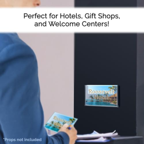 Marketing Holders Postcard Holder Holds 6" x 4" Materials Black Back Clear Single Pocket Index Greeting Cards Display Rack Includes Hanging Hardware Acrylic Owners Beach Boutiques Hotels - size: Holds 6x4 Literature